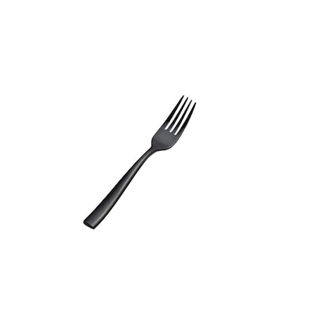 Bon Chef Manhattan, Salad/Dessert Fork, Mirror Finish, 18/10, 6.75" - Black , set of 12 S3007B